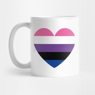 LGBT | Genderfluid Pride Flag Heart Mug